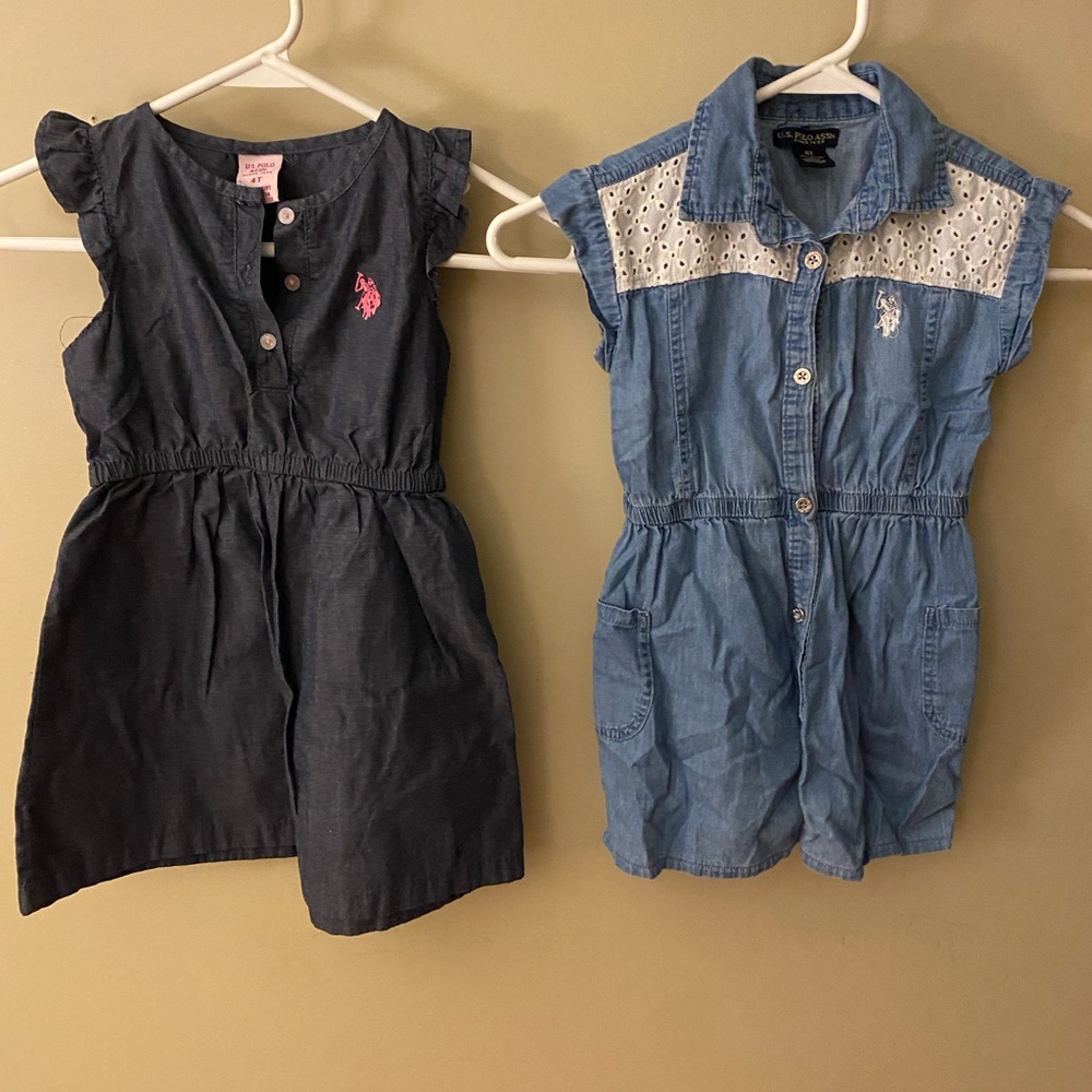 US POLO ASSN. Denim Dresses, toddler girls size 4T